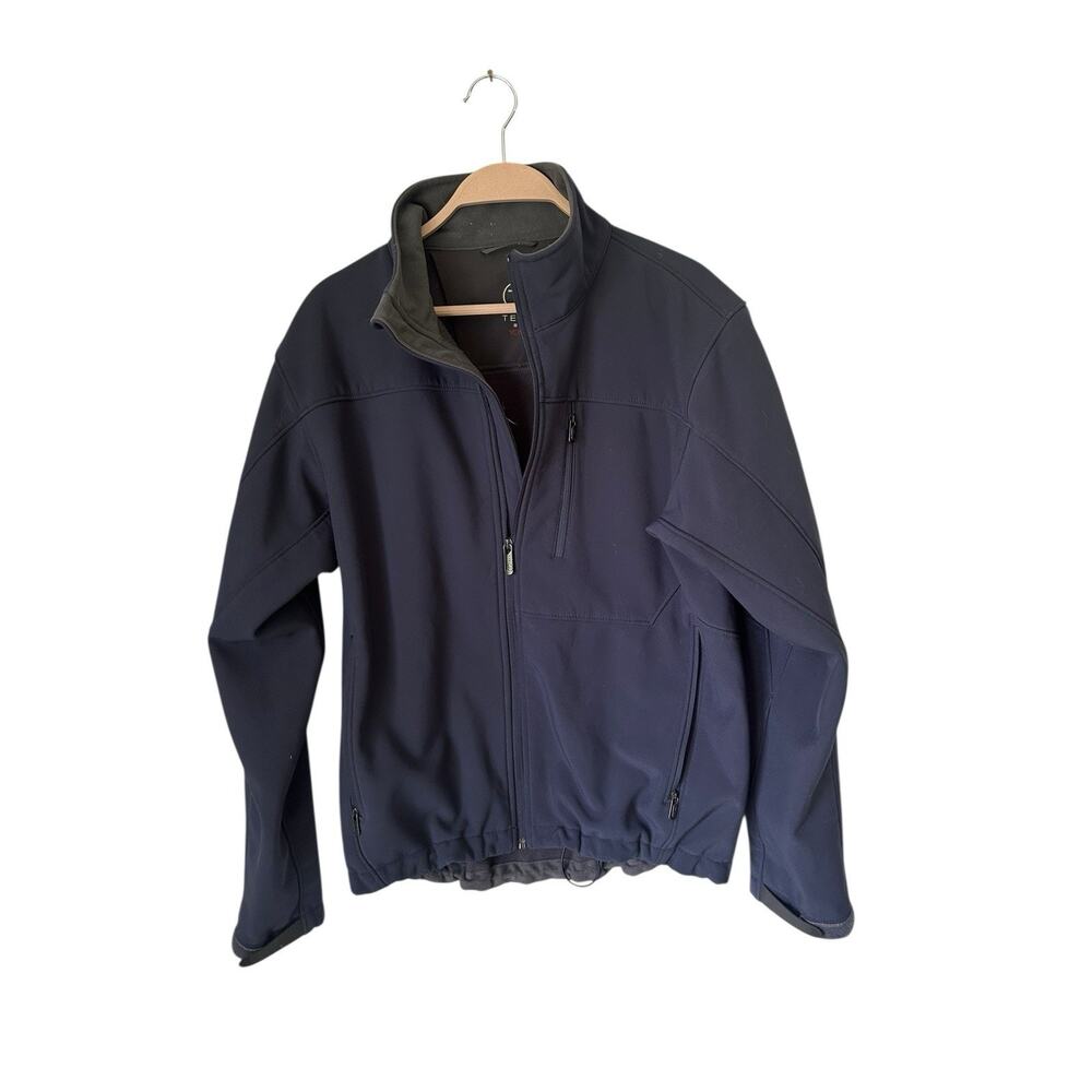 Tech by Tumi Softshell Jacket medium Full‎ Zip Pockets Navy
